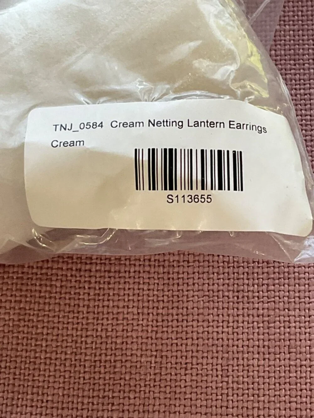 Tuckernuck Netting Lantern Earrings in Cream One Size Womens Jewelry